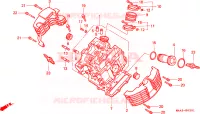 CULASSE(AVANT) (VT1100CV/CW/C2) pour Honda VT 1100 SHADOW C2 de 1996