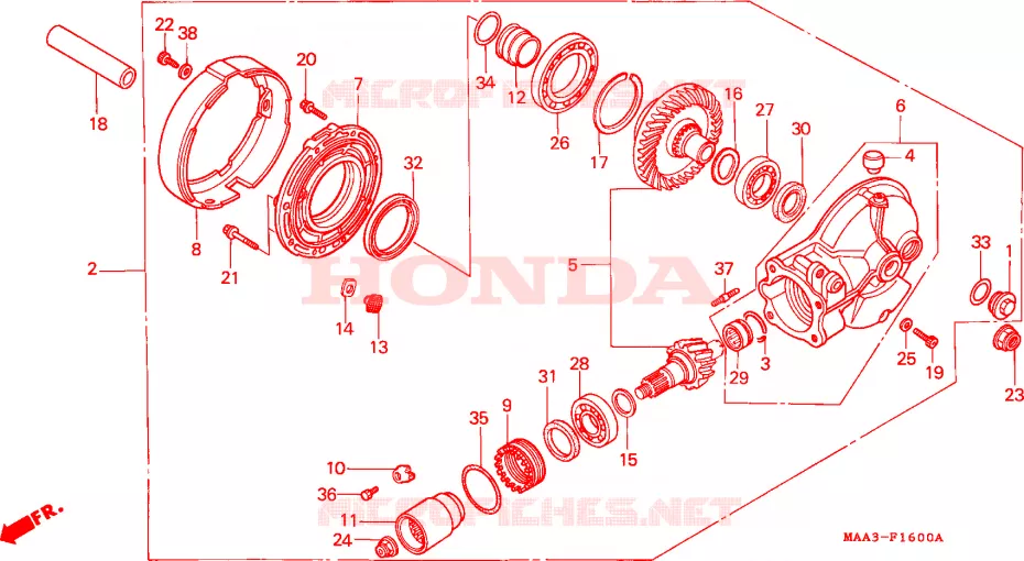 COUPLE CONIQUE Honda MOTO 1100 SHADOW 1996  VT1100CT
