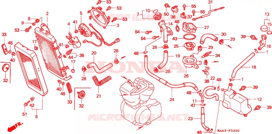 RADIATEUR Honda MOTO 1100 SHADOW 1996  VT1100CT