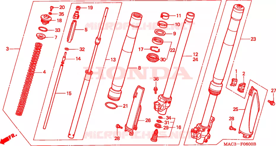 FOURCHE Honda MOTO 500 CR 1998  CR500RW
