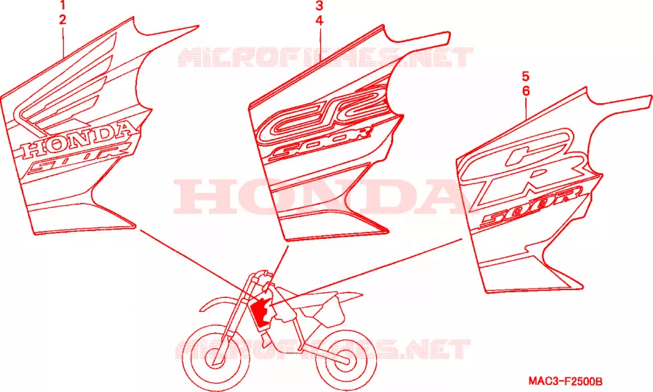MARQUE(1) Honda MOTO 500 CR 2000  CR500RY