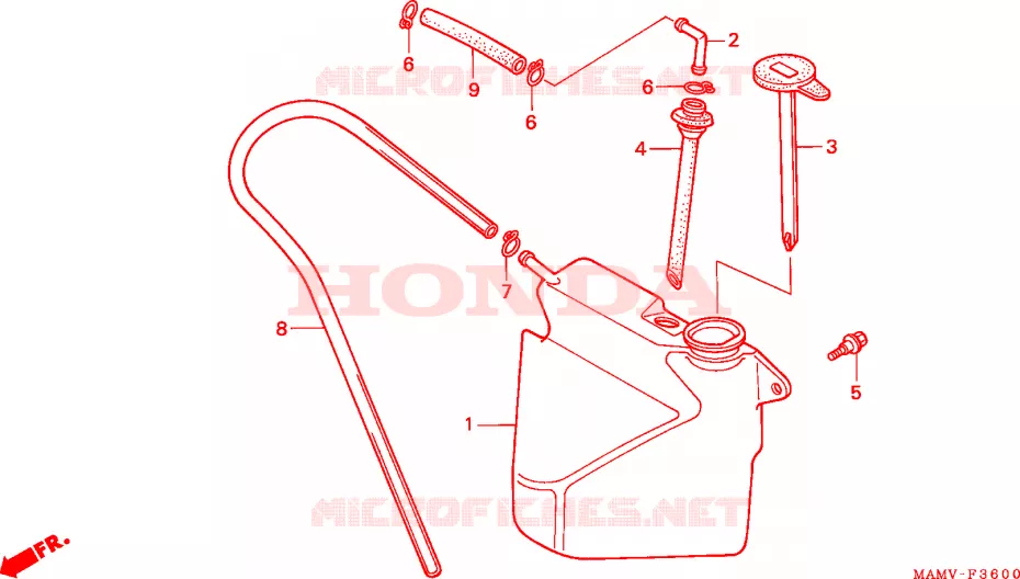 VASE D'EXPANSION Honda MOTO 1500 GOLD-WING 1999  GL1500AX