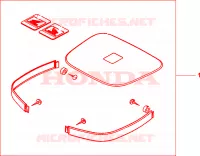 GARNITURES TOP CASE NH1 pour Honda DOMINATOR 650 de 1998
