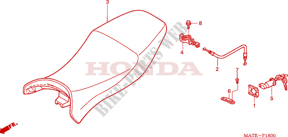 SELLE pour Honda CBR 1100 SUPER BLACKBIRD de 2005