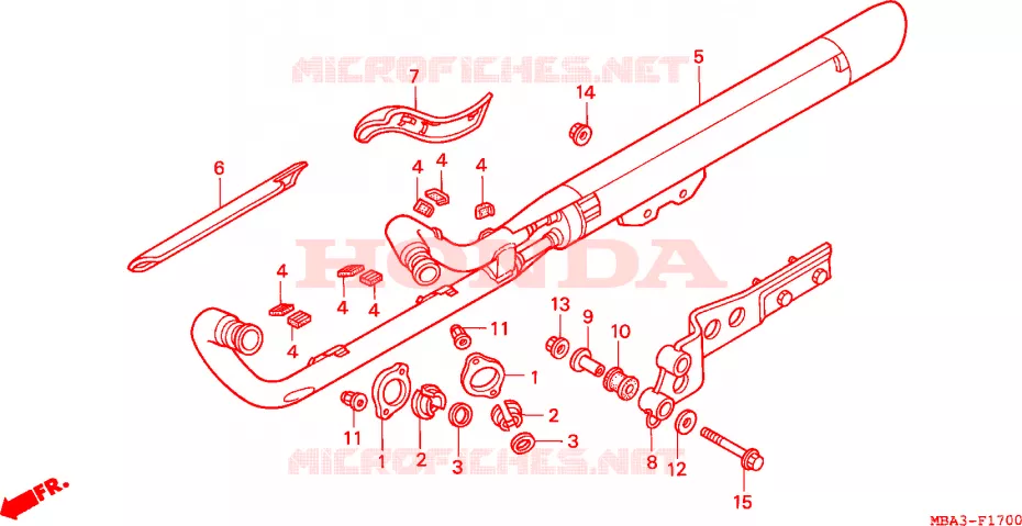 SILENCIEUX D'ECHAPPEMENT Honda MOTO 750 SHADOW 1998  VT750CW