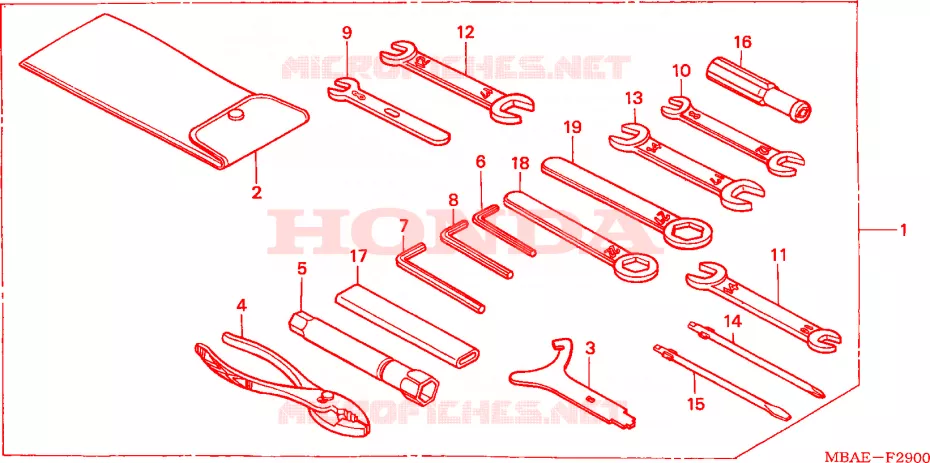 OUTIL Honda MOTO 750 SHADOW 2000  VT750C3Y