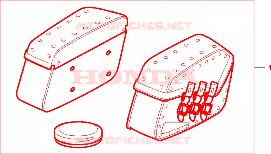 SACOCHES AVEC LOGO F6C Honda MOTO 750 SHADOW 2000  VT750C2Y