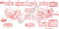 ETIQUETTE DE PRECAUTIONS pour Honda VTR 1000 FIRE STORM E de 2003