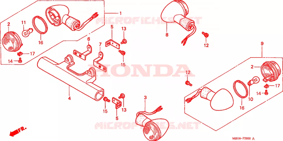 CLIGNOTANT Honda MOTO 1100 SHADOW 2000  VT1100C3Y