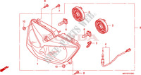 PHARE pour Honda XL 1000 VARADERO ABS BLEU ROUGE de 2006