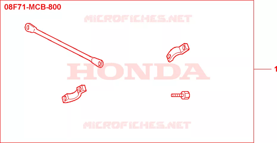 BARRE DE RENFORT DE GUIDON Honda MOTO 1000 VARADERO 2000  XL1000VY
