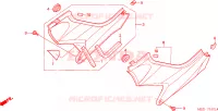 COUVERCLES LATERAUX (CB600F3/4/5/6) Chassis 600 honda-moto HORNET 2004 F__1601