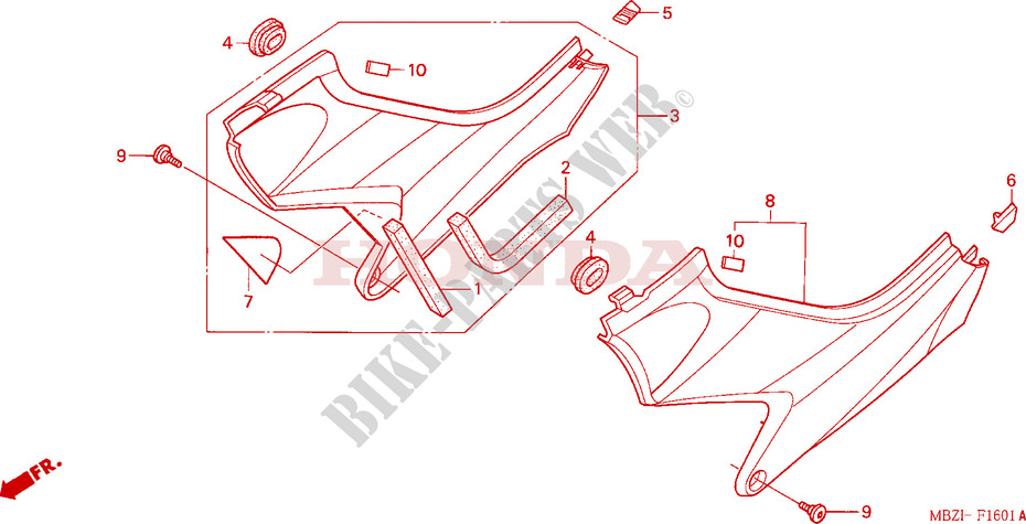 COUVERCLES LATERAUX (CB600F3/4/5/6) pour Honda CB 600 F HORNET de 2003