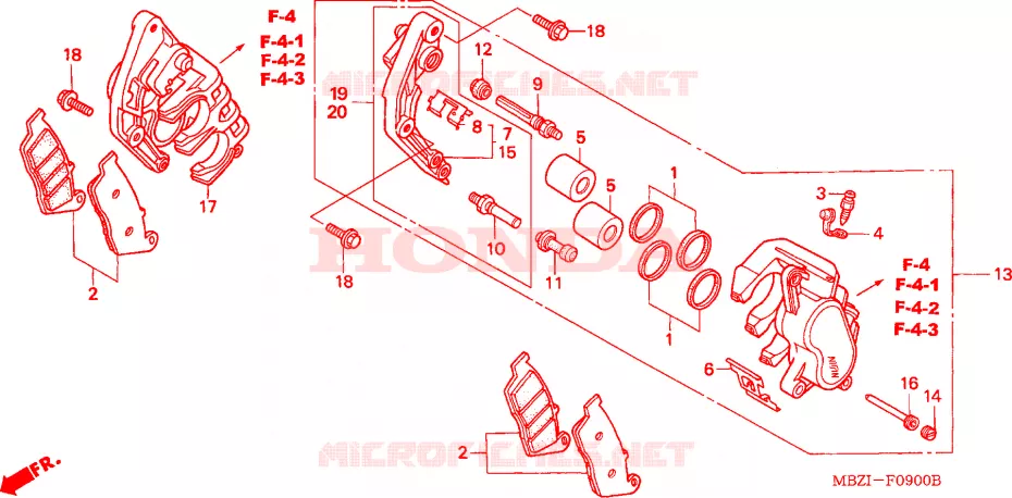 ETRIER DE FREIN AVANT Honda MOTO 600 HORNET 2005  CB600F5