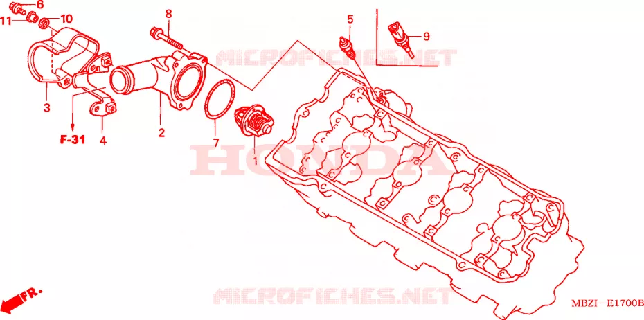 THERMOSTAT Honda MOTO 600 HORNET 2004  CB600F4