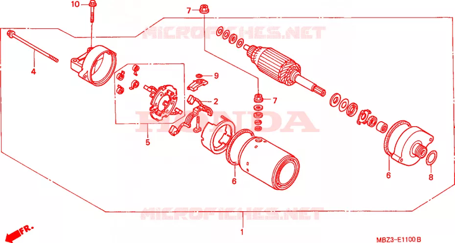 DEMARREUR Honda MOTO 600 HORNET 2001  CB600F21