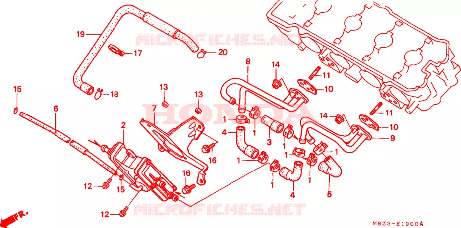 FILTRE A AIR - SOUPAPE D'AIR Honda MOTO 600 HORNET 2000  CB600FY