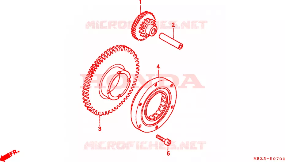 ROUE LIBRE DE DEMARREUR Honda MOTO 600 HORNET 2001  CB600F21