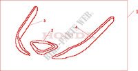 DECORATION DE GARDE BOUE AVANT pour Honda GL 1800 GOLD WING ABS AIRBAG de 2010