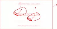 EMBOUT D'ECHAPPEMENT OVAL pour Honda GL 1800 GOLD WING ABS NAVI AIR BAG de 2009