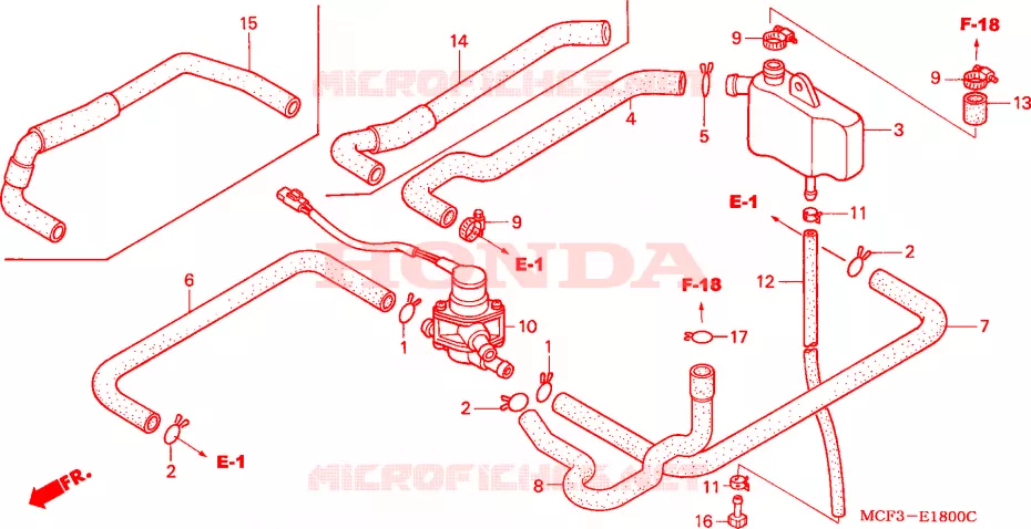 COMMANDE INJECTION D'AIR SOUPAPE Honda MOTO 1000 SP 2003  VTR1000SP3