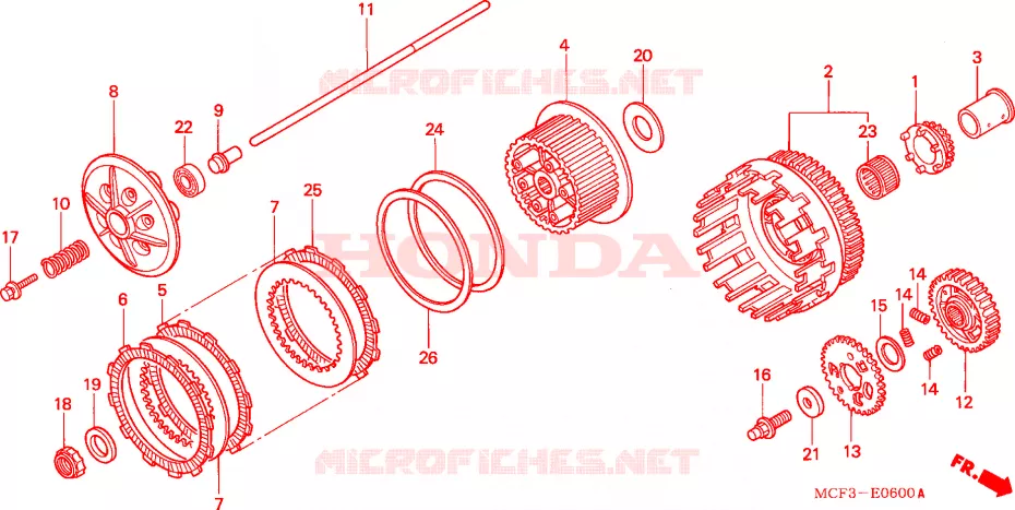 EMBRAYAGE Honda MOTO 1000 SP 2003  VTR1000SP3