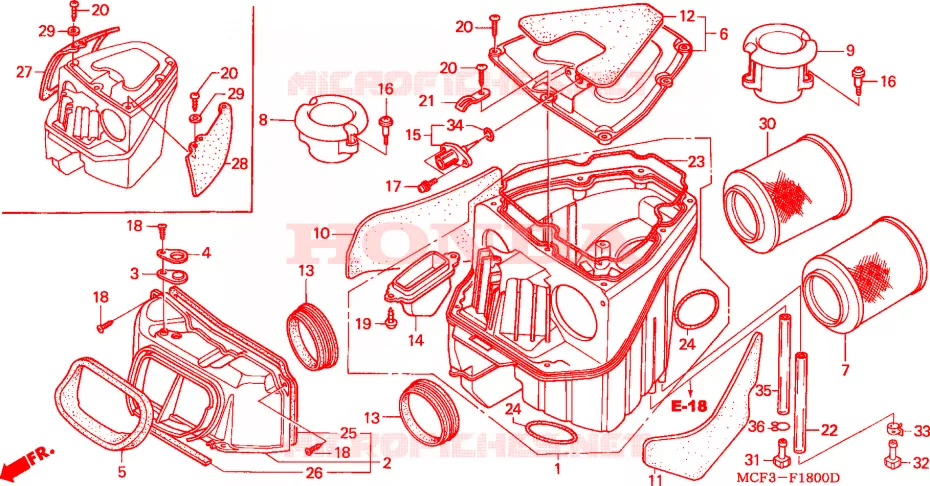 FILTRE A AIR Honda MOTO 1000 SP 2002  VTR1000SP3