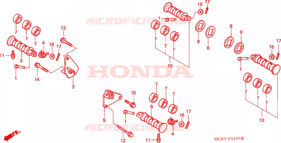 REPOSE PIED Honda MOTO 1100 SHADOW 2002  VT1100C22_ED