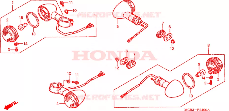 CLIGNOTANT Honda MOTO 750 SHADOW 2003  VT750DCB3