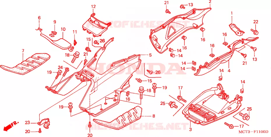 MARCHE PIEDS Honda SCOOTER 600 SILVERWING 2003  FJS600D3