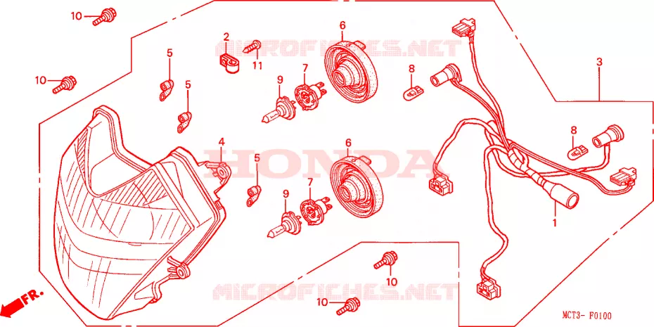 PHARE Honda SCOOTER 600 SILVERWING 2003  FJS600A3
