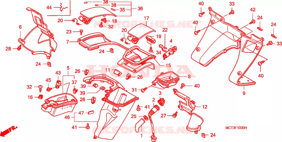 PROTEGE JAMBES Honda SCOOTER 600 SILVERWING 2002  FJS6002