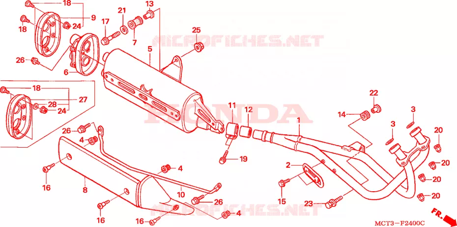 SILENCIEUX D'ECHAPPEMENT Honda SCOOTER 600 SILVERWING 2005  FJS600D4