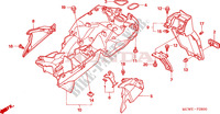 GARDE BOUE ARRIERE pour Honda VFR 800 VTEC de 2007