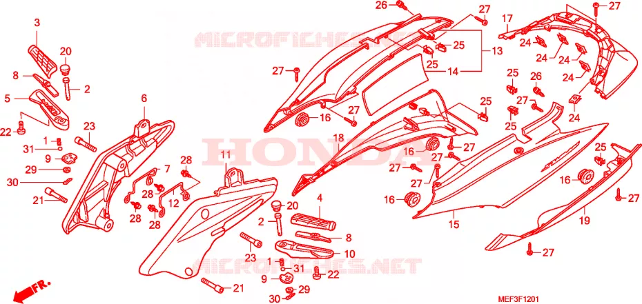 HOUSSE DE CARROSSERIE(FJS400D9/FJS400A) Honda SCOOTER 400 SILVERWING 2013  FJS400D9