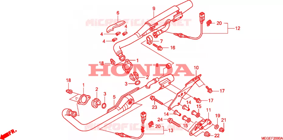 SILENCIEUX D'ECHAPPEMENT Honda MOTO 750 SHADOW 2011  VT750CA