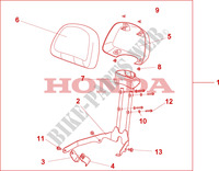 DOSSERET NHA95M pour Honda 700 DN01 de 2010