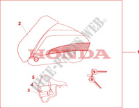 TOP CASE CRUISING NHA95M pour Honda 700 DN01 de 2009