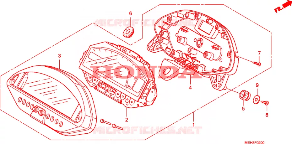 COMPTEUR Honda MOTO 700 DN01 2008  NSA700A8