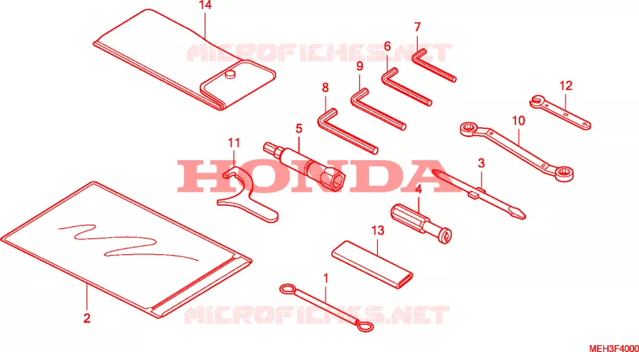 OUTIL Honda MOTO 700 DN01 2009  NSA700A9