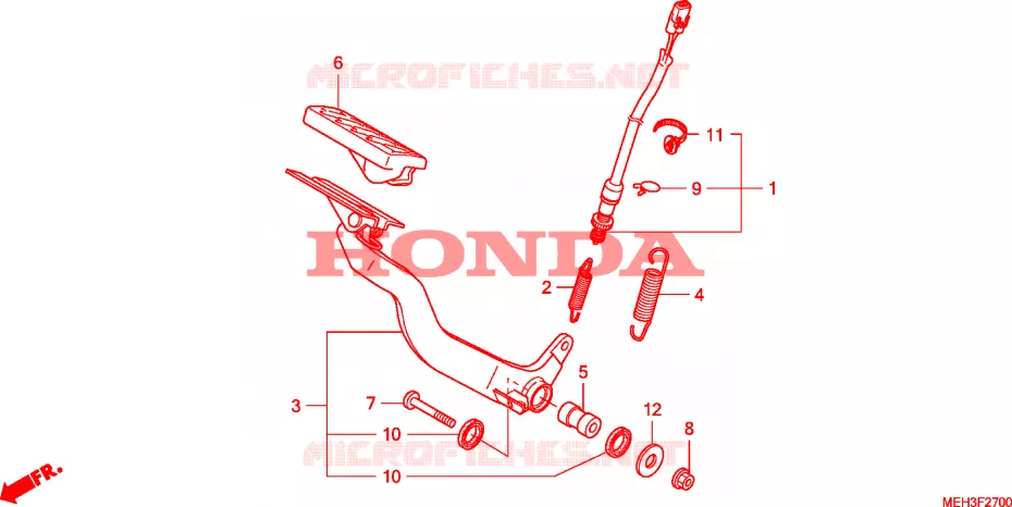 PEDALE Honda MOTO 700 DN01 2009  NSA700A9