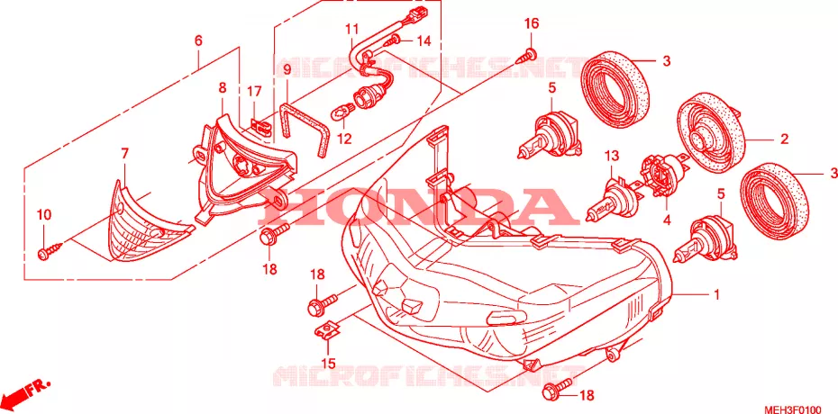 PHARE Honda MOTO 700 DN01 2008  NSA700A8