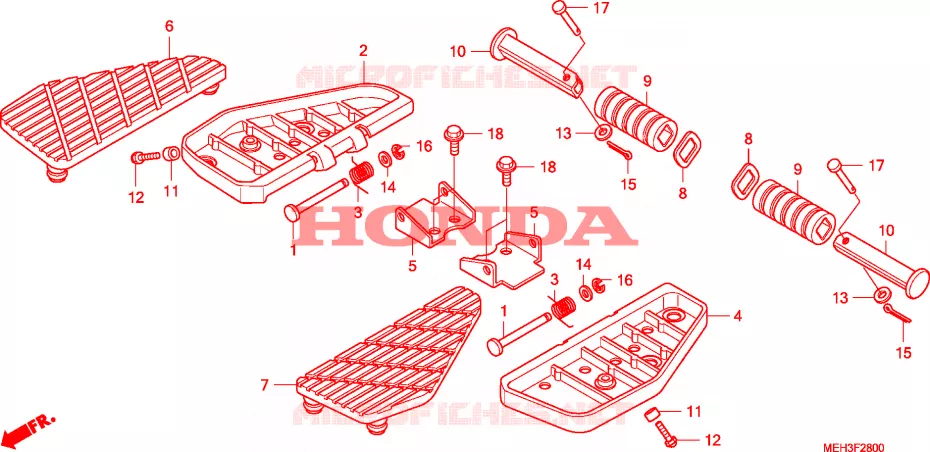 REPOSE PIED Honda MOTO 700 DN01 2010  NSA700A9