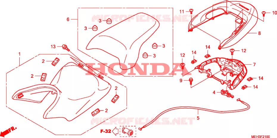 SELLE Honda MOTO 700 DN01 2009  NSA700A9