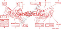 ETIQUETTE DE PRECAUTIONS(CB1300S/SA) pour Honda CB 1300 ABS FAIRING de 2005