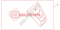 PROTECTION DE RESERVOIR   BOUCHON D'ESSENCE pour Honda CB 1300 BI COULEUR de 2003