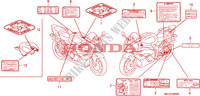 ETIQUETTE DE PRECAUTIONS pour Honda CBR 1000 RR FIREBLADE de 2007
