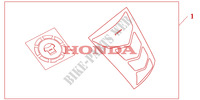 PROTECTION DE RESERVOIR   BOUCHON D'ESSENCE pour Honda CBR 1000 RR FIREBLADE de 2004