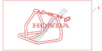 BEQUILLE ARRIERE D'ATELIER pour Honda CBR 600 RR ABS GRIS ORANGE de 2011