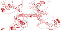 CLIGNOTANT(3) pour Honda CBR 600 RR ABS GRIS ORANGE de 2011